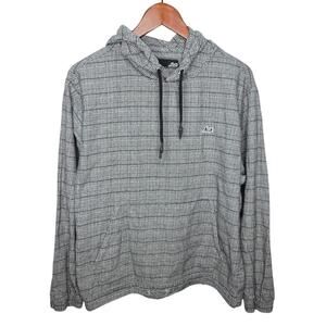 Lost Brand Black Glen Check Plaid Hoodie Men's Medium Pullover  Streetwear